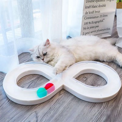 Jouet chat forme en huit captivant