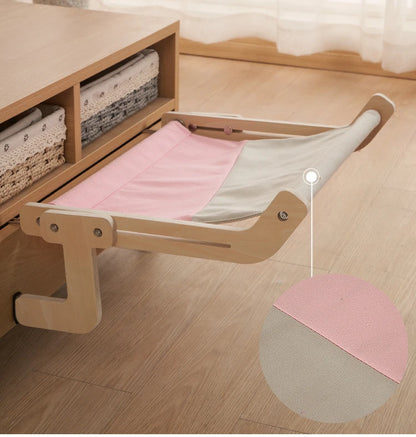 hamac pour chat- bois