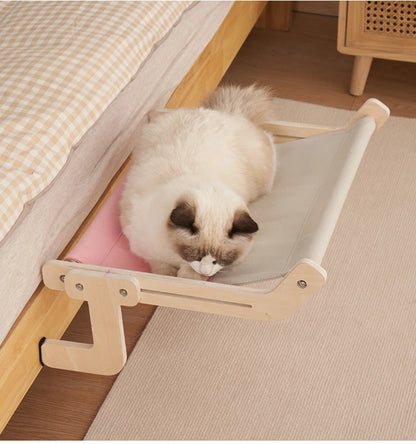 hamac pour chat- bois