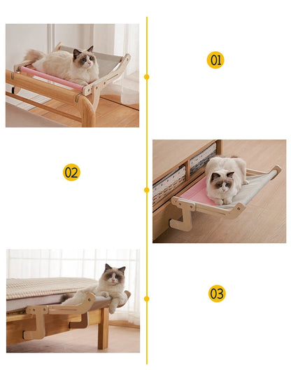 hamac pour chat- bois