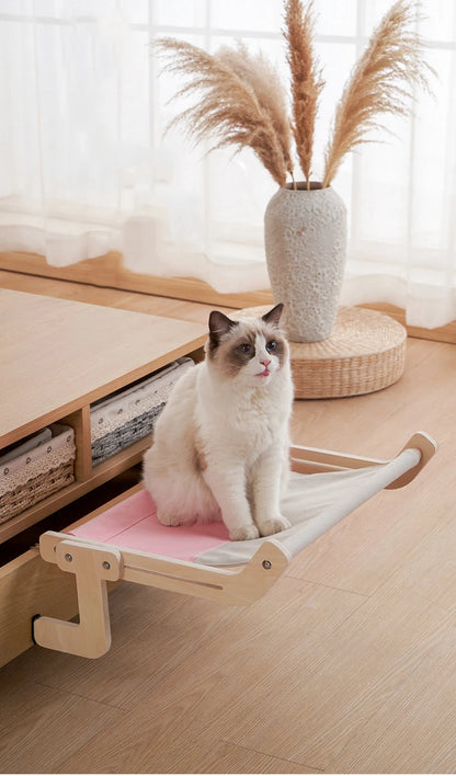 hamac pour chat- bois