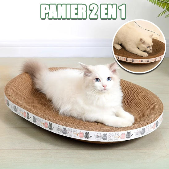  griffoir pour chat panier ludique