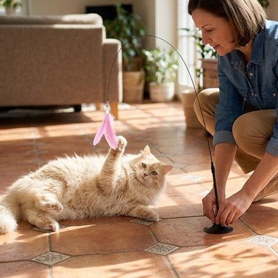 Jouet chat perche ventouse captivant 