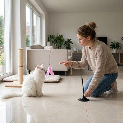 Jouet chat perche ventouse vitalisant