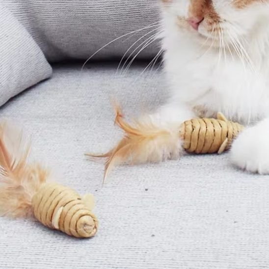 Jouet chat souris en sisal intrigant
