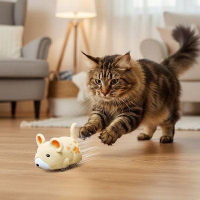 Jouet chat souris interactive amusant
