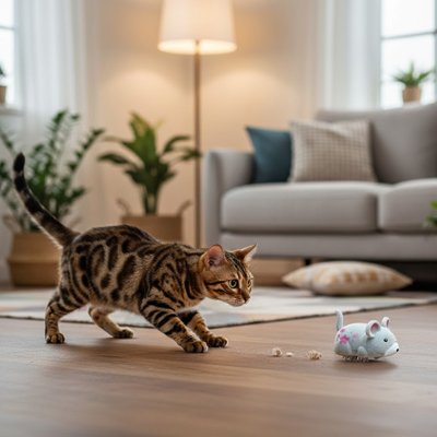 Jouet chat souris interactive captivant