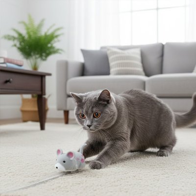 Jouet chat souris interactive intrigant