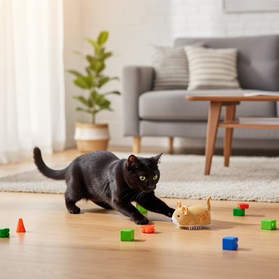 Jouet chat souris interactive stimulant