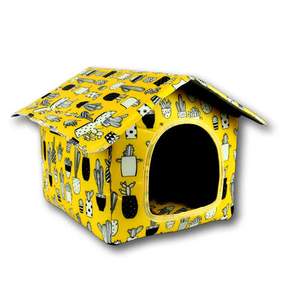 niche-chat-maison-jaune