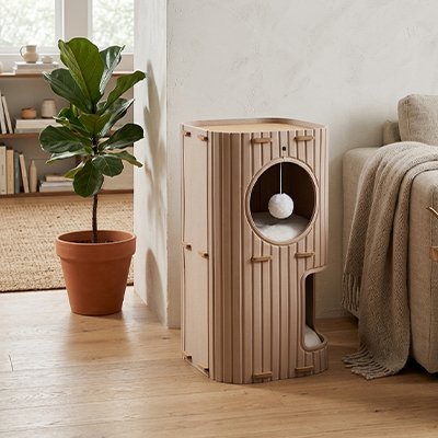 Niche pour  chat 2 étages confortable