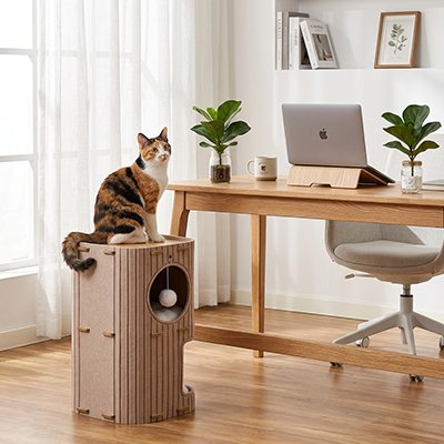 Niche pour  chat 2 étages résistant