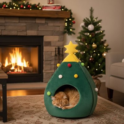 Niche pour Chat  Style Noël apaisant